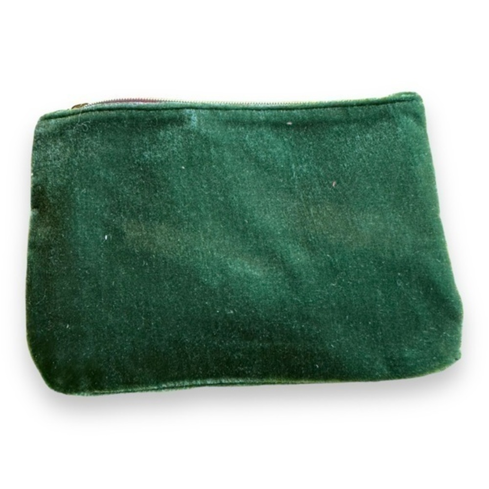 4/$25 Green Velvet Cosmetics Bag